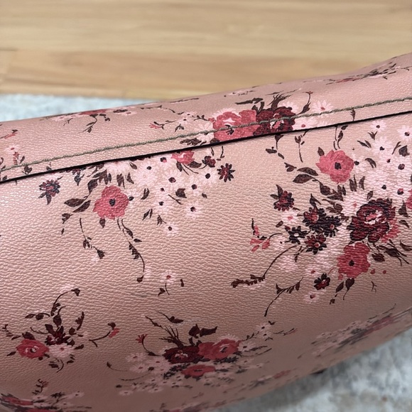 Coach Pink Floral Tote Bag with Classic Design - Picture 10 of 14